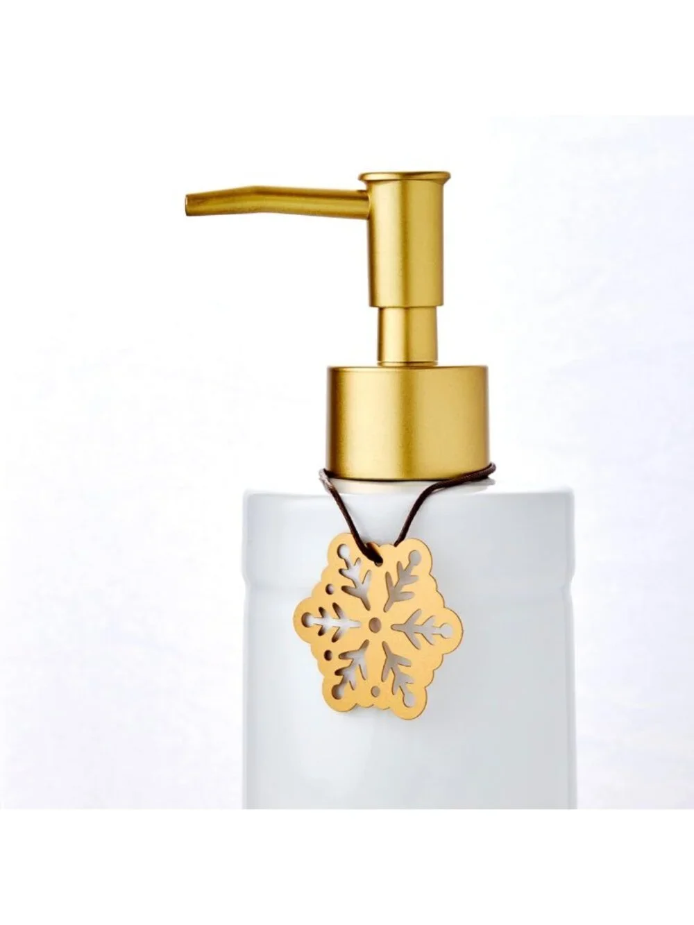 Chic Soap & Lotion Dispenser Set with 4 Stainless Steel Charms - Refillable for